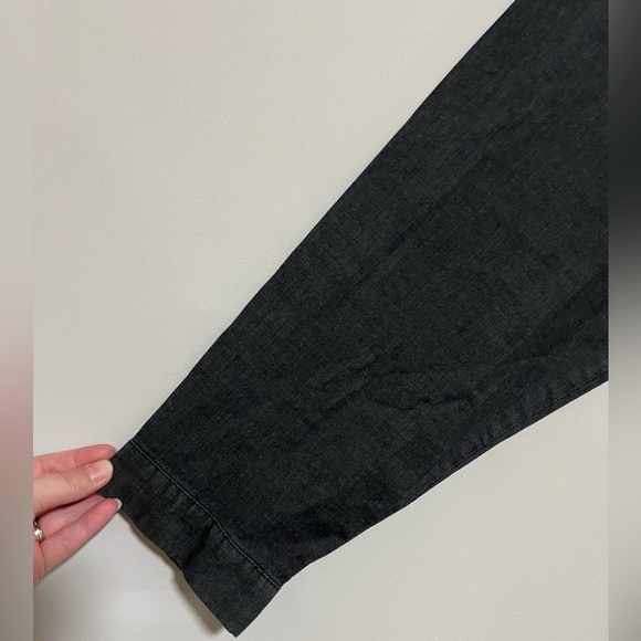 Quacker Factory Black Halloween Button Down Top 3X Stars Moons Witch Hats NWT - Picture 4 of 9